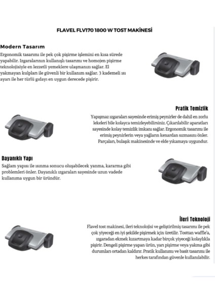 Gümüş Renkli 1800W Tost Makinesi - Hızlı ve Pratik Kahvaltı Keyfi fiyatları