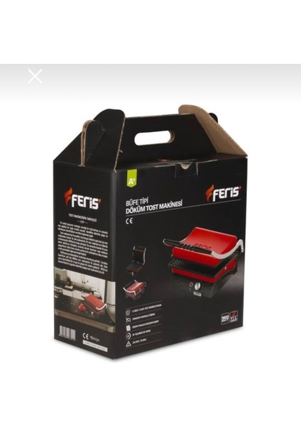 Inox Döküm Tost Makinesi, Kırmızı, Pratik ve Şık Tasarım modelleri