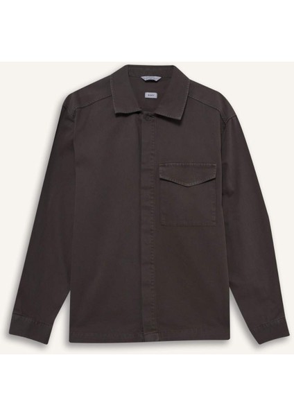 Boxy Fit Gabardin Uzun Kollu Gömlek G3184AX25AU