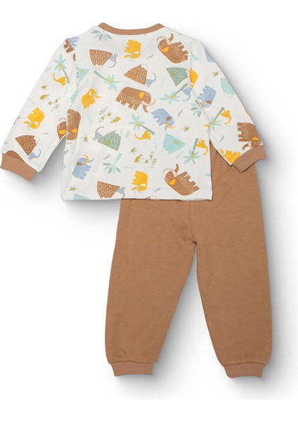 Erkek Bebek Uzun Kol Pijama Takımı Selanik Bisiklet Yaka Uzun Kol Ribanalı Paça fiyatları