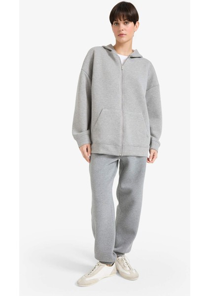 Oversize Geniş Kalıp Kapüşonlu Skuba Dalgıç Kumaş Hırka C6871AX25AU fiyatları