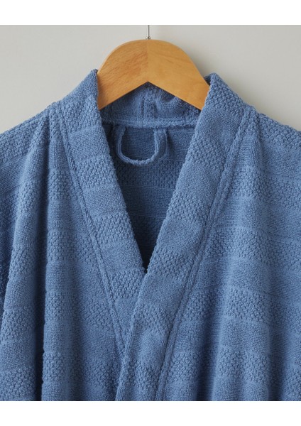 Sandy Stripe Pamuk Bornoz S-M Lacivert fiyatları