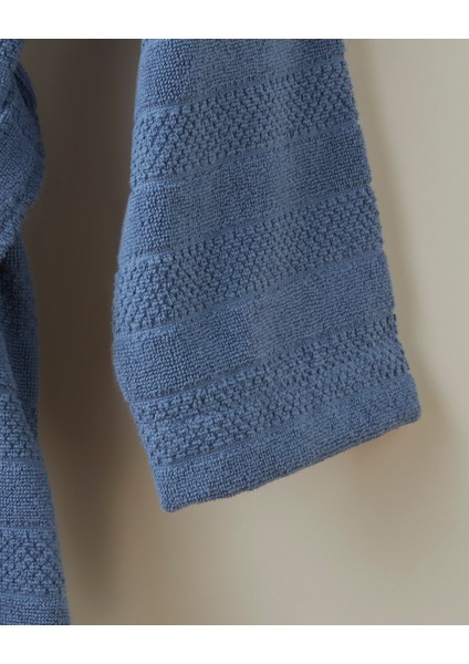 Sandy Stripe Pamuk Bornoz S-M Lacivert modelleri