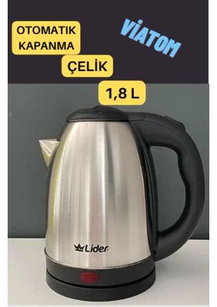 Paslanmaz Metal Su Isıtıcı, Şık ve Dayanıklı Kettle, Pratik Kullanım