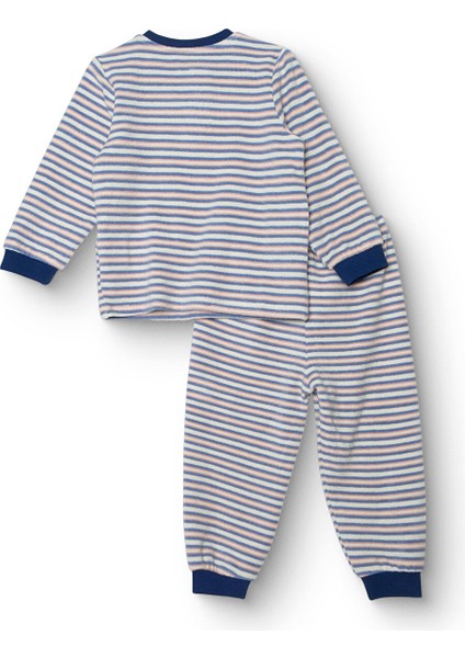 Erkek Bebek Uzun Kol Pijama Takımı Kadife Bisiklet Yaka Uzun Kol Ribanalı Paça fiyatları