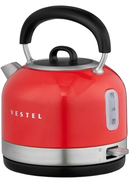 Retro Kırmızı Şık Su Isıtıcı, Kullanışlı ve Enerji Tasarruflu Tasarımıyla. fiyatları