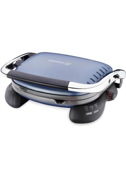 Lacivert ve Krom Detaylı, Şık ve Pratik Tost Makinesi, Mutfağınıza Şıklık Katar