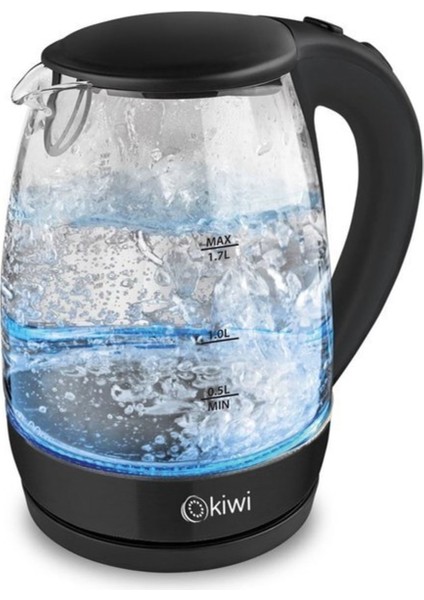 Renkli Cam Hazneli Elektrikli Su Isıtıcı, Hızlı ve Güvenli Isıtma Özelliği