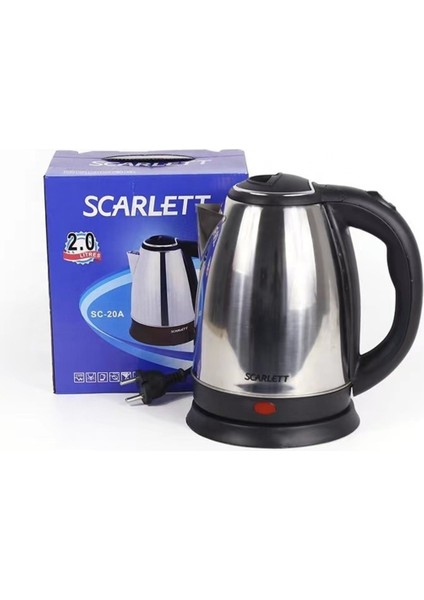 Paslanmaz Çelik 2 Litre 1800 W Su Isıtıcı Kettle Çok Renkli