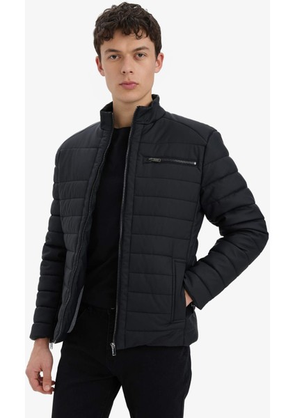 Su İtici Slim Fit Dar Kesim Dik Yaka Fermuarlı İç Cepli Sunş Deri Ceket Mont X4014AZ25WN modelleri