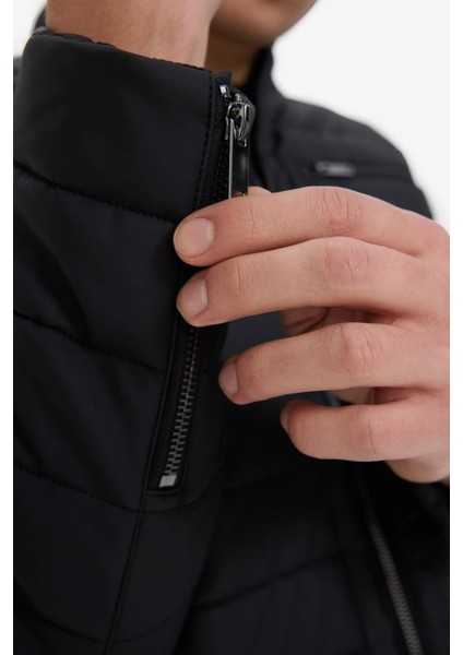 Su İtici Slim Fit Dar Kesim Dik Yaka Fermuarlı İç Cepli Sunş Deri Ceket Mont X4014AZ25WN indirimleri