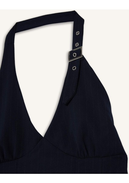 Coool Halter Yaka Kareli Mini Elbise G3860AX25AU fiyatları