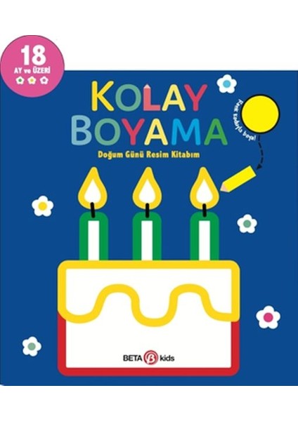 Kolay Boyama Doğum Günü Resim Kitabım