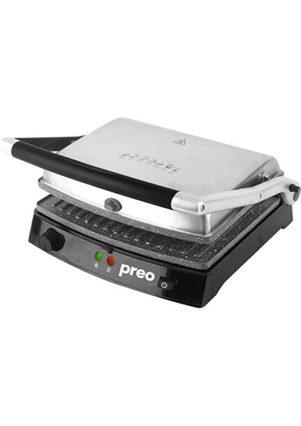 2000W 6 Tost Kapasiteli Döküm Plakalı Inox Tost Makinesi Çok Renkli
