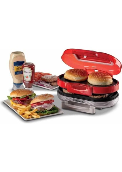 Kırmızı Renkli Hamburger Makinesi ile Lezzetli Atıştırmalıklar Hazır! modelleri