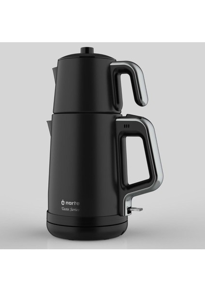 Şık Siyah Çelik Çaydanlık - 1000 Ml, Dayanıklı ve Estetik Tasarım