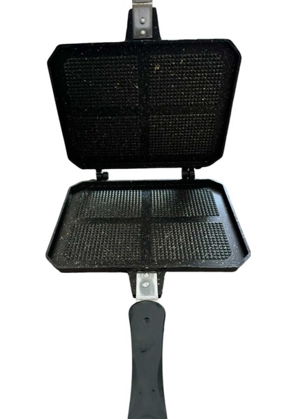 Siyah Ocak Üstü Döküm Granit Tost Makinesi, Sağlam ve Şık Tasarım