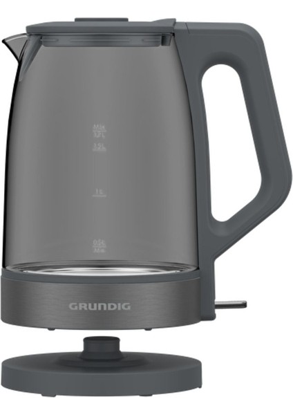 Işıklı Beyaz Modern Cam Kettle, Şeffaf ve Şık Tasarım