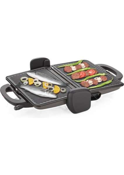 Gri Renkli 1800W Izgara ve Tost Makinesi, Pratik ve Şık Kullanım indirimleri