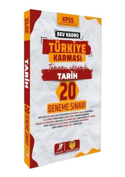 Tasarı Yayınları Kpss Tarih Dev Kadro Türkiye Karması 20 Deneme