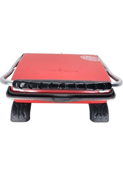 Kırmızı 1800W Demir Döküm Organik Tost Makinesi