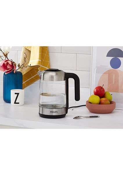 Turuncu Cam Kettle 1,7 Lt, Şık ve Kullanışlı Elektrikli Su Isıtıcı