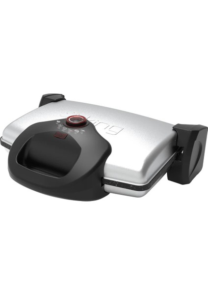 Gri Renkli Çok Fonksiyonlu Izgara ve Tost Makinesi, Dayanıklı Inox Gövde ile