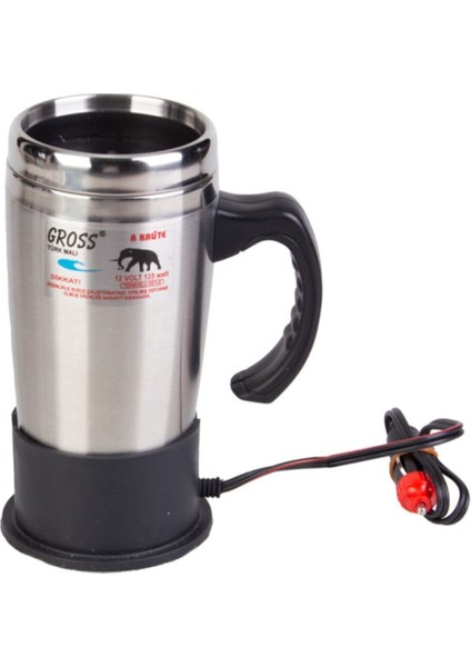 12V Araç Su Isıtıcı, Pratik ve Taşınabilir Kettle, Beyaz Renk