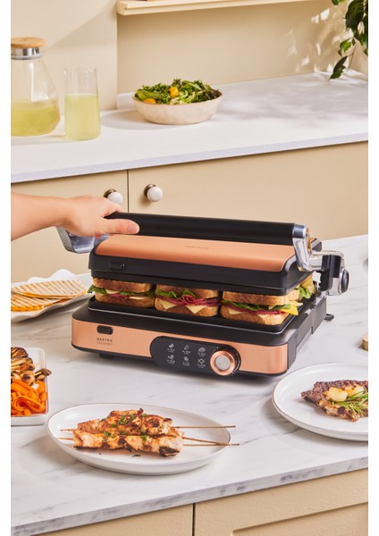 Krom Kaplama 2000W Izgara ve Tost Makinesi, 6 Dilim Kapasiteli, Dayanıklı ve Şık Tasarım fiyatları