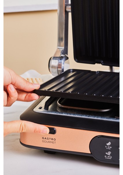 Krom Kaplama 2000W Izgara ve Tost Makinesi, 6 Dilim Kapasiteli, Dayanıklı ve Şık Tasarım fırsatları