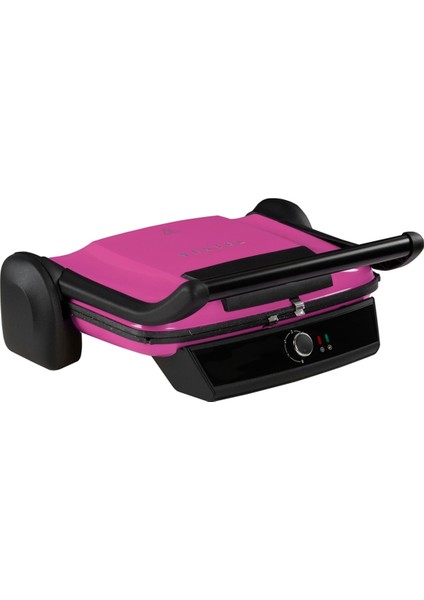 Pembe Retro Tost Makinesi, Şık ve Pratik Mutfak Aleti
