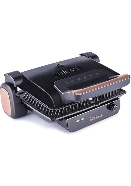 Granitle Izgaralı Tost Makinesi, Siyah, Pratik ve Şık Tasarım