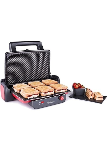 Granitle Izgaralı Tost Makinesi, Siyah, Pratik ve Şık Tasarım fiyatları