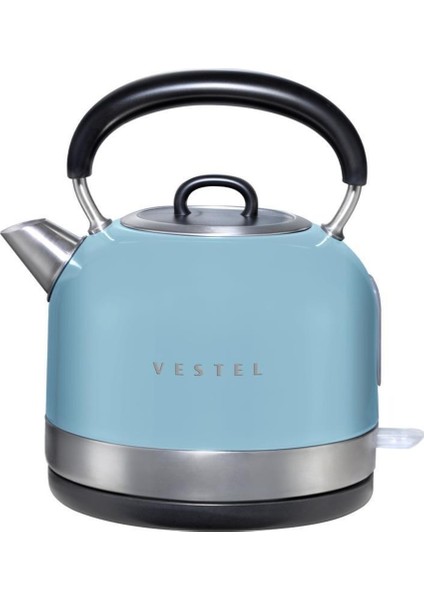 Düş Mavisi Retro Su Isıtıcı, Şık ve Kullanışlı Tasarım ile Evinize Renk Katın