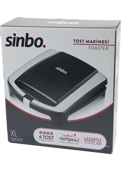 4 Tost Makinesi, Yapışmaz Yüzey, 1500W, Renkli Tasarım
