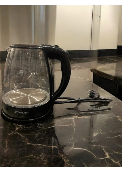 Şık Siyah Kontür Kettle, Dayanıklı ve Kullanışlı Ev Aksesuarı