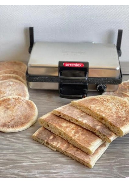 Çok Amaçlı Lahmacun Bazlama Izgara Tost Kombinasyonu, Kırmızı