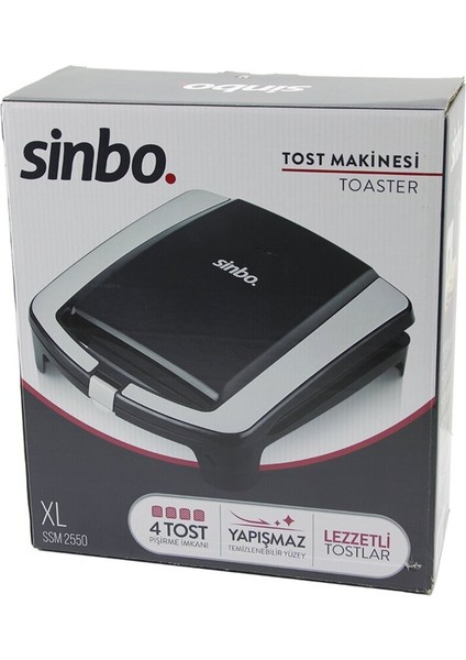 Yüksek Performanslı 4'lü Elektrikli Tost Makinesi, Şık Tasarım, 1500W Güç, Yapışmaz Yüzey