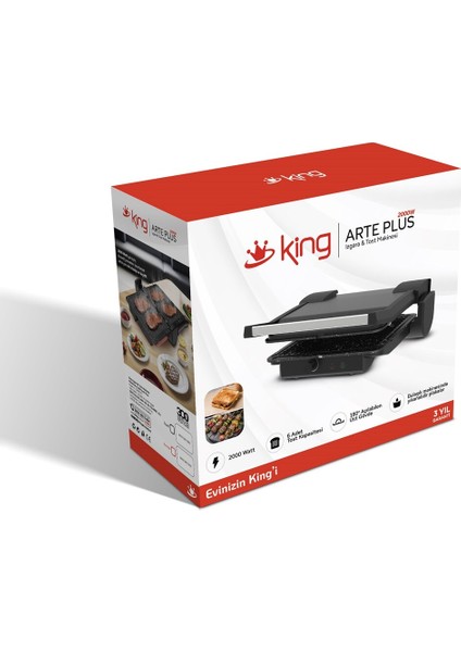 K469 Siyah Tost Makinesi, Pratik ve Şık Tasarım