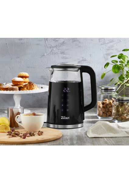 Dijital Çift Duvarlı Su Isıtıcı, 1.7l, Ayarlanabilir Isı, Siyah Renk, 2200W modelleri