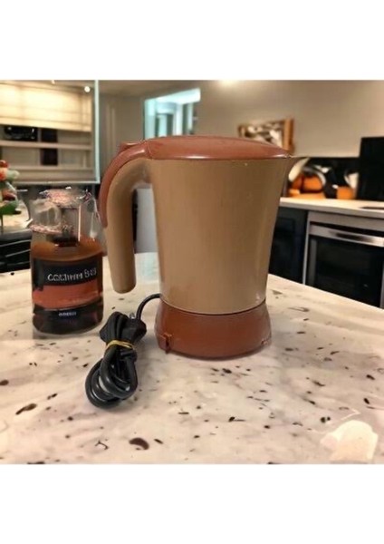 Büyük Boy Pratik Kahve ve Çay Makinesi, Kettle, Su Isıtıcı, Kahverengi