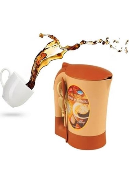 Büyük Boy Pratik Kahve ve Çay Makinesi, Kettle, Su Isıtıcı, Kahverengi fiyatları
