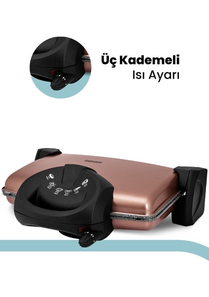 Izli ve Ayarlanabilir 5 Kademe Tost ve Izgara Makinesi, Pratik Kullanım Sağlar. fırsatları