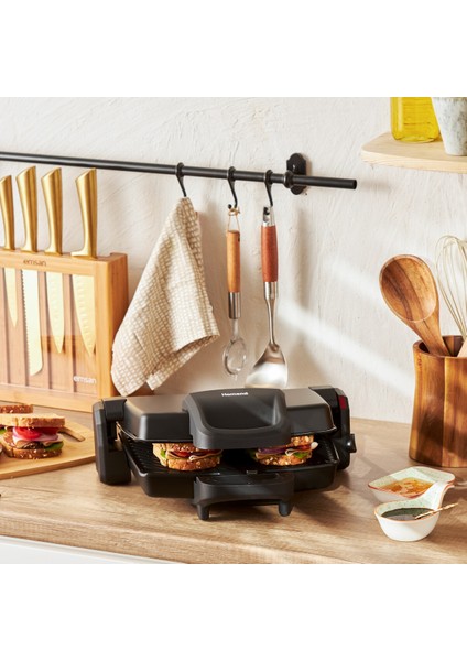 Dört Dilim Tost Makinesi, Siyah, Pratik ve Kolay Kullanım modelleri
