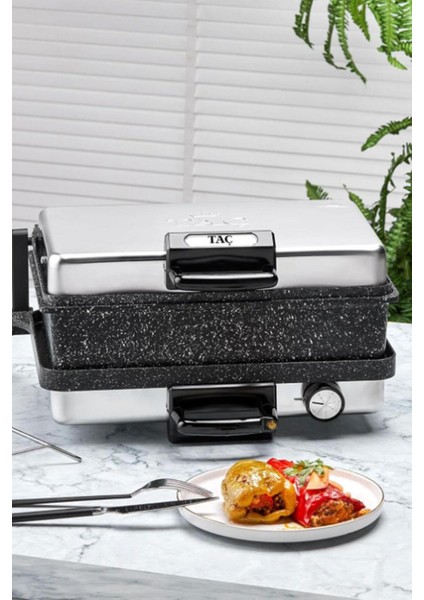 Gri Tepsili Tost ve Lahmacun Makinesi, Pratik ve Kullanışlı Ev Mutfak Cihazı