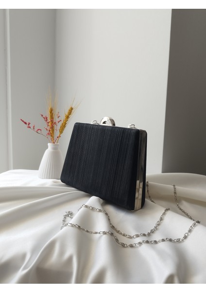 Simli Model Siyah Kadın Düğün, Nişan, Clutch, Abiye Çanta fiyatları