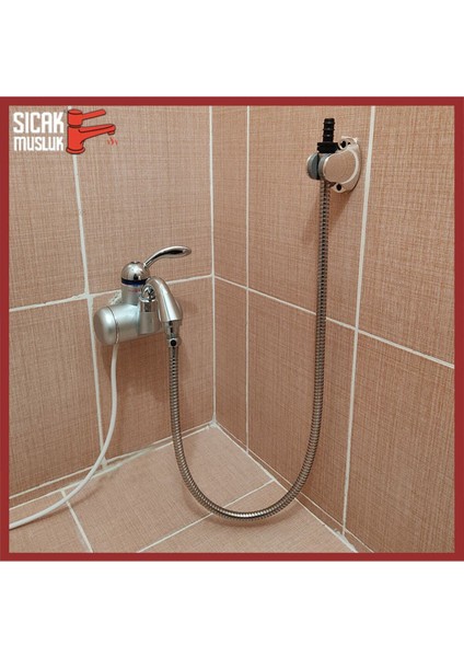 Elektrikli Taharet Su Isıtıcılı Musluk, Gümüş Renk, Hızlı ve Pratik Kullanım fiyatları