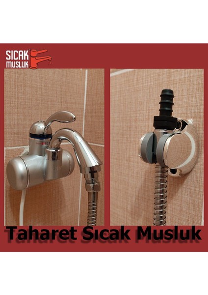 Elektrikli Taharet Su Isıtıcılı Musluk, Gümüş Renk, Hızlı ve Pratik Kullanım modelleri