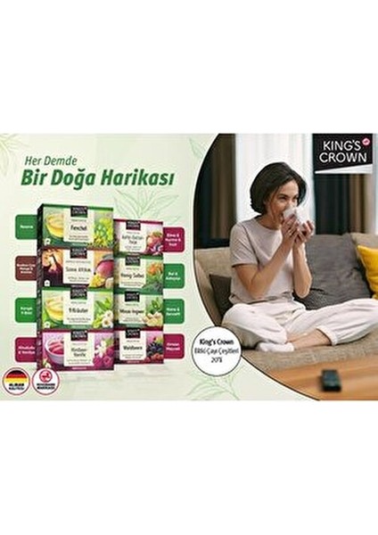 King's Crown Ahududu ve Vanilya Meyve Çayı 60 gr Doğal ve Katkısız Ferahlatıcı Lezzet fiyatları
