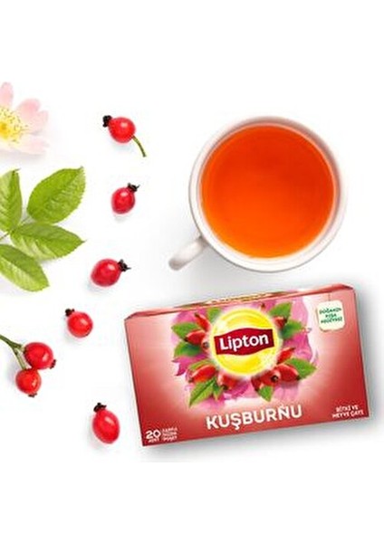 Kuşburnu Çayı Bardak Poşet 20 Adet Doğal ve Katkısız Ferahlatıcı Lezzet